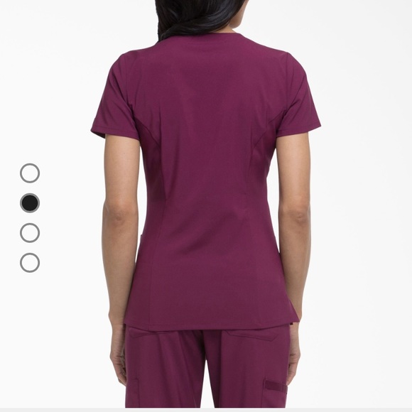 Dickies Women's EDS Essentials Scrub Top and Bottom - Wine - Picture 9 of 11